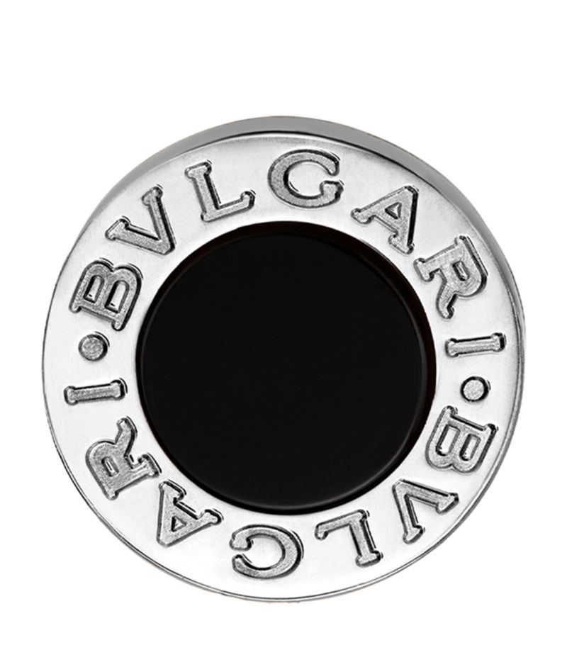 Bông tai BVLGARI White Gold and Onyx BVLGARI BVLGARI Single Stud Earring vàng trắng 18K
