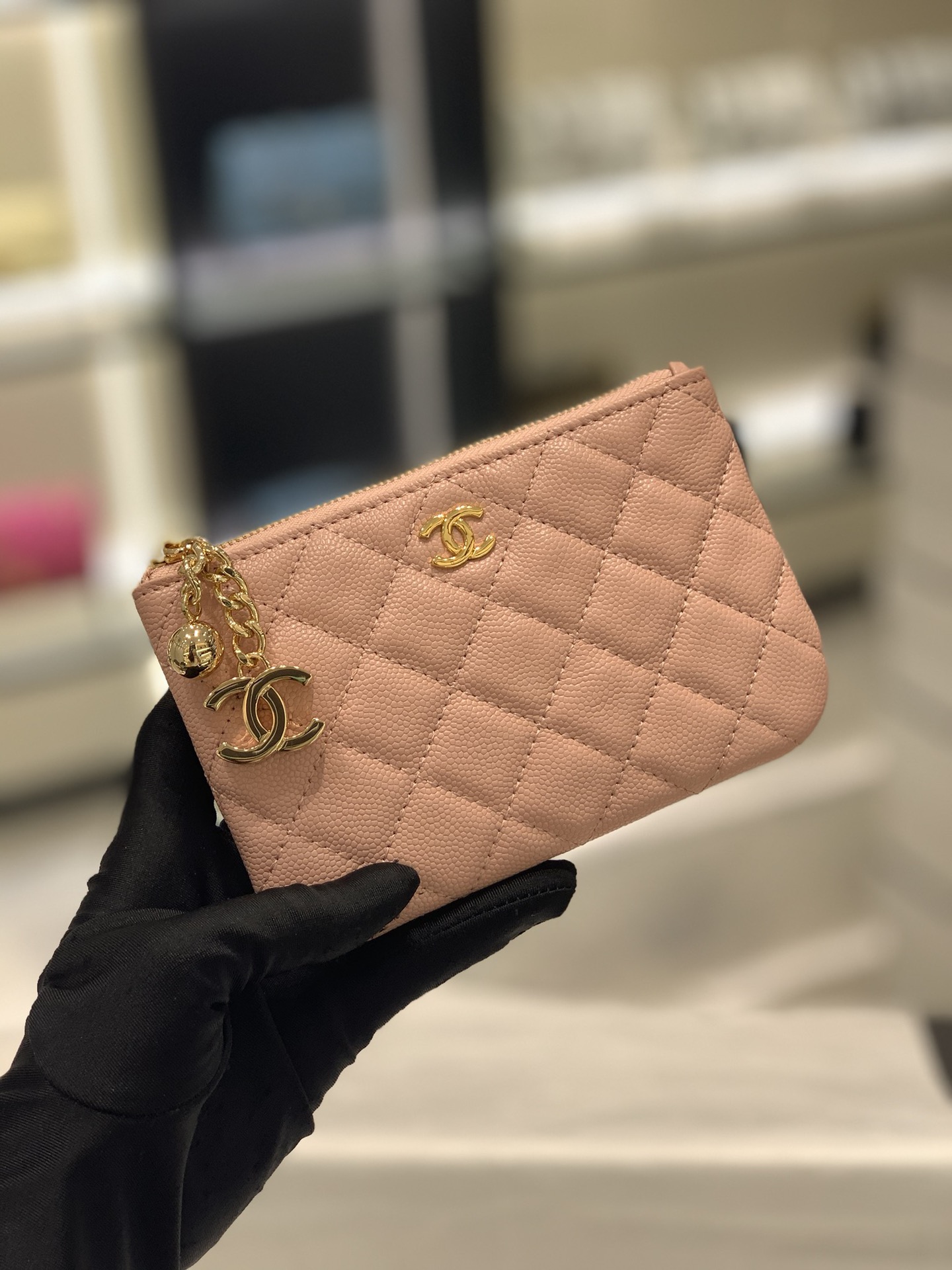 VÍ CHANEL CAVIAR CARROT DA HAAS GOLD