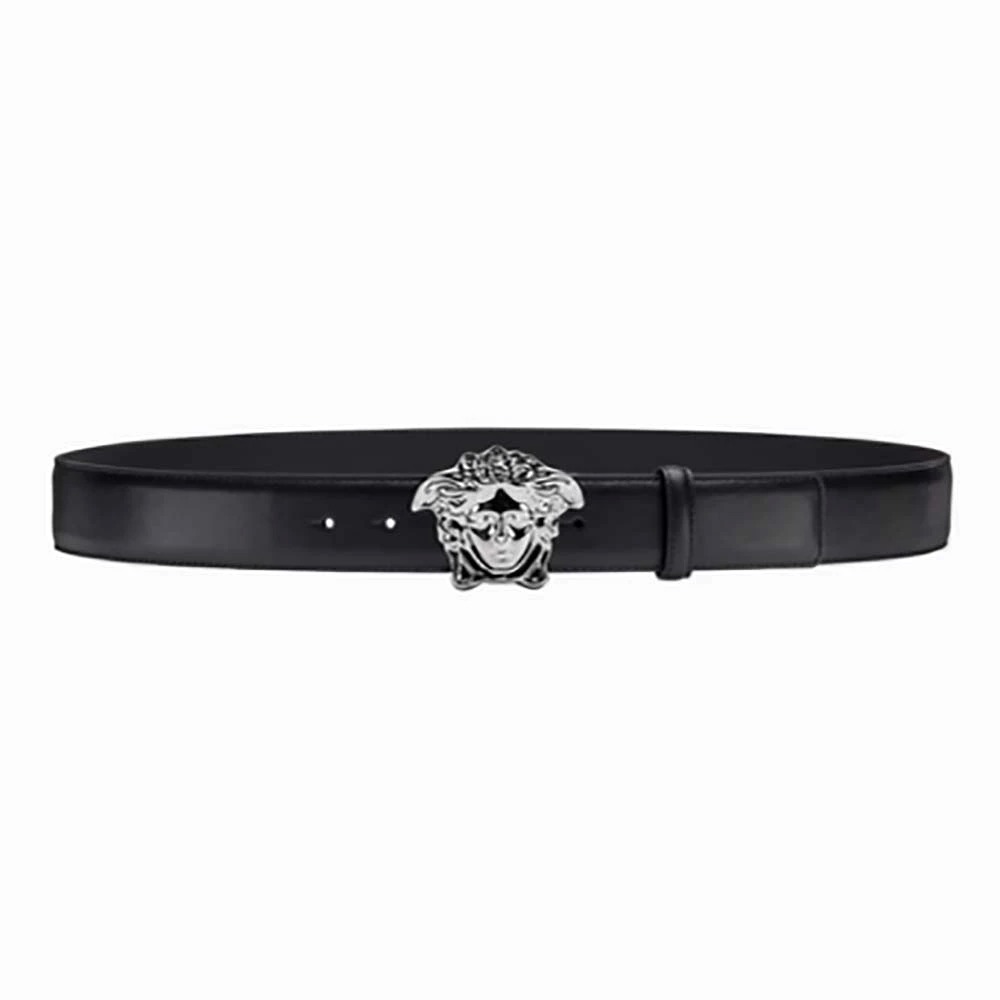DÂY LƯNG Versace Palazzo Belt with Medusa Buckle-Black