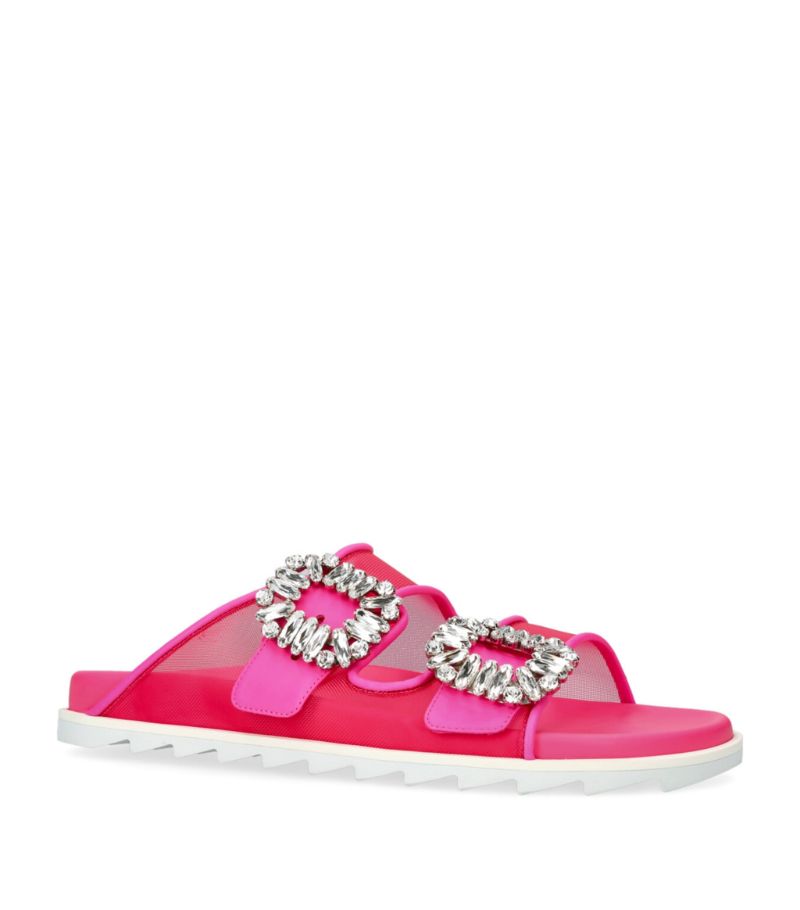 GIÀY ROGER VIVIER  Slidy Viv’ Strass Buckle Sandals