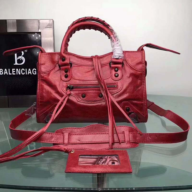 TÚI Balenciaga Classic City Top Handle and Should Bag-Red