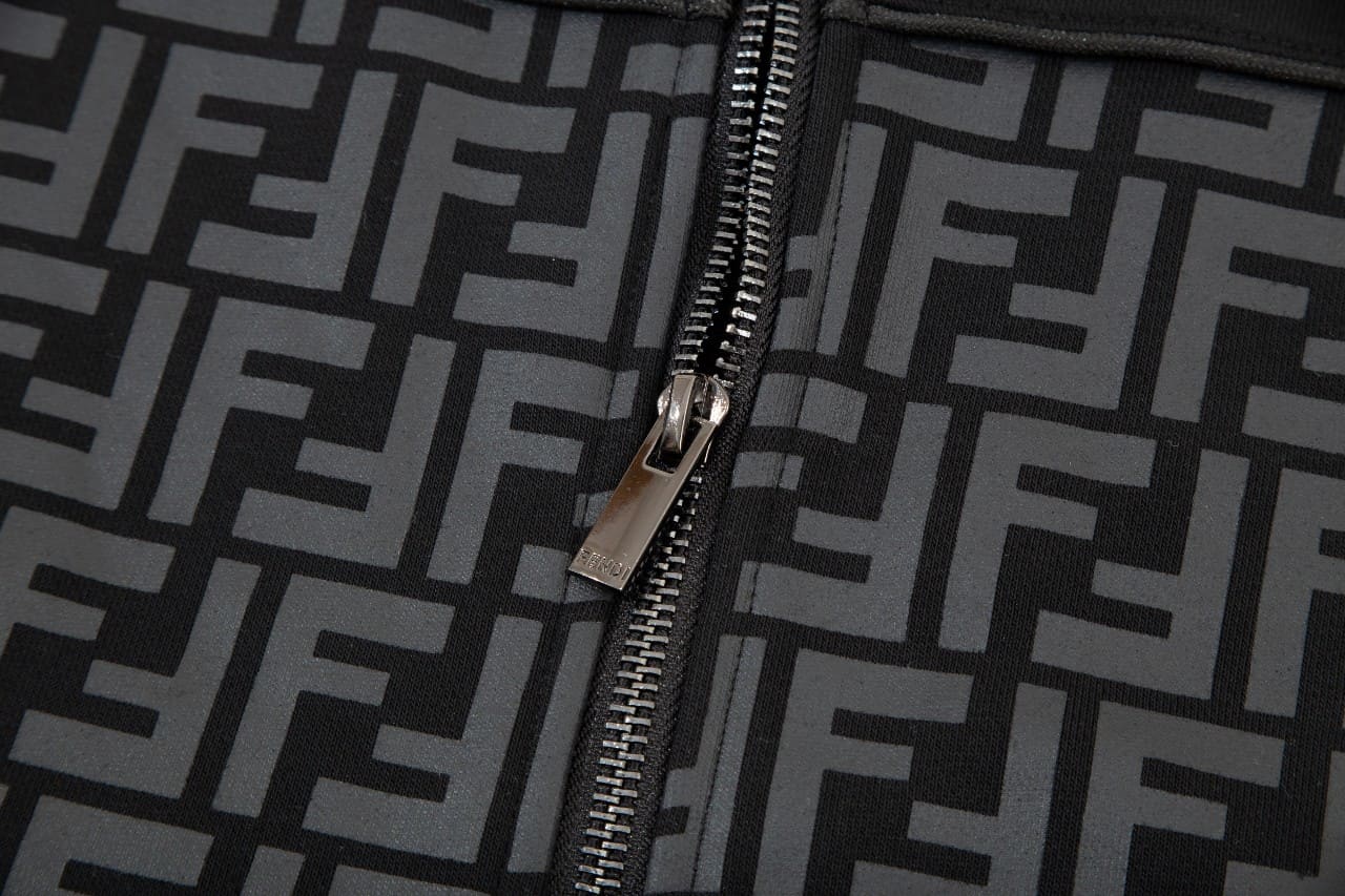 ÁO FENDI FF Zip Black Coat