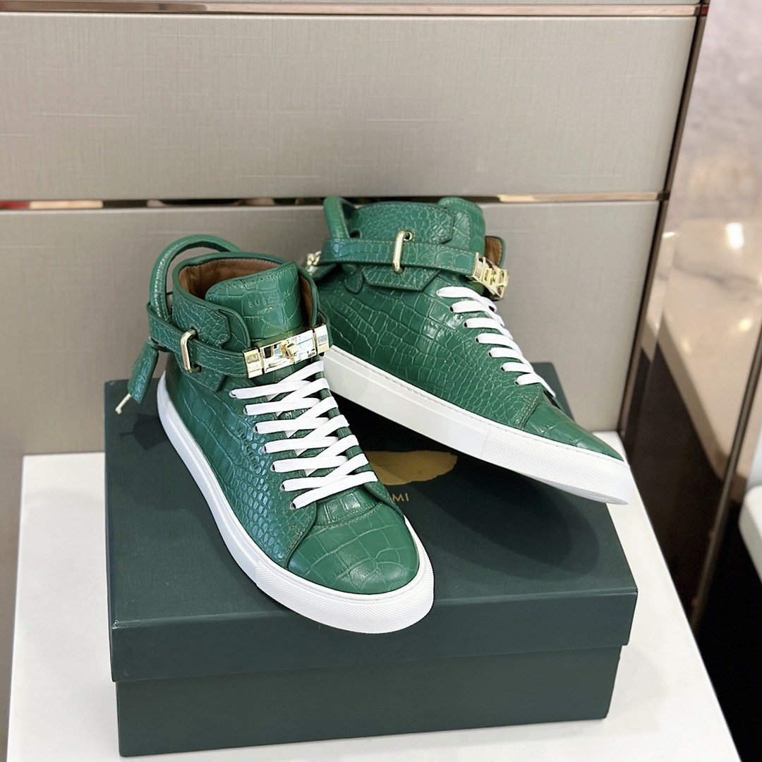 GIÀY BUSCEMI GREEN HIGH TOP SHOES AAA