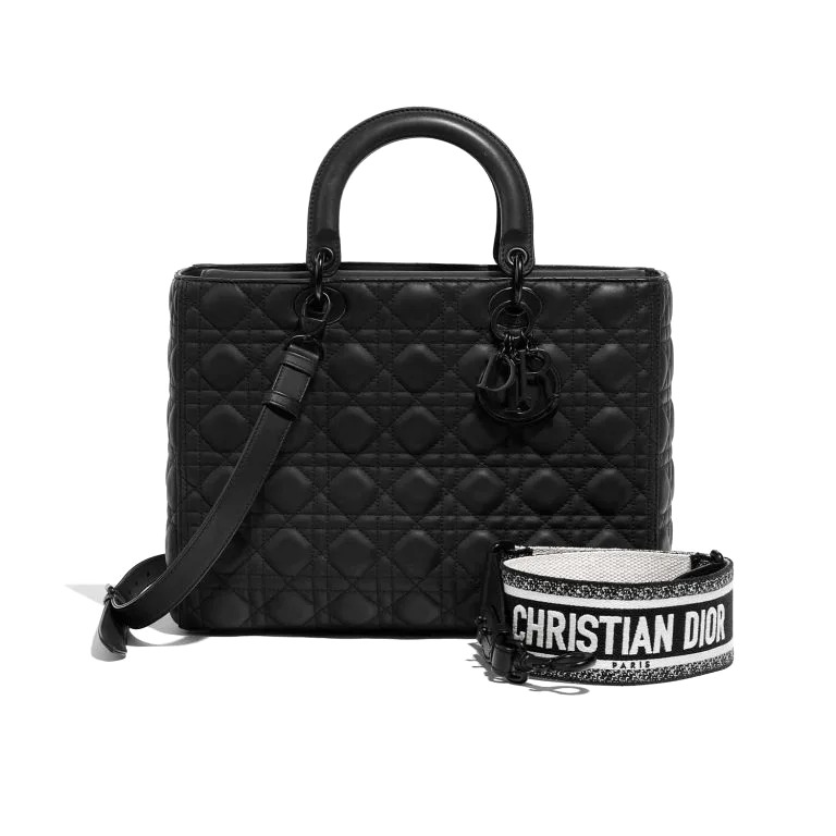 TÚI Dior Lady Large Lamb Black