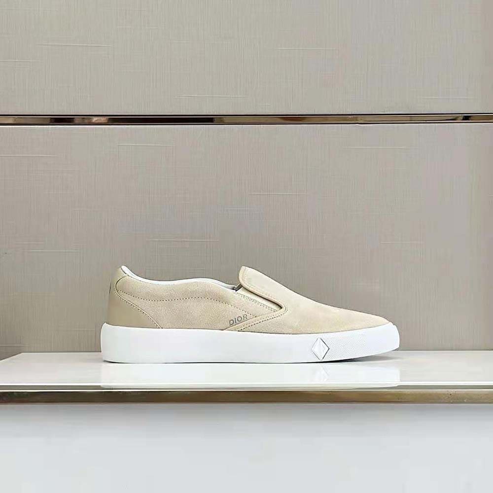 GIÀY DIOR B101 Slip-on Sneaker Beige Suede and Smooth Calfskin