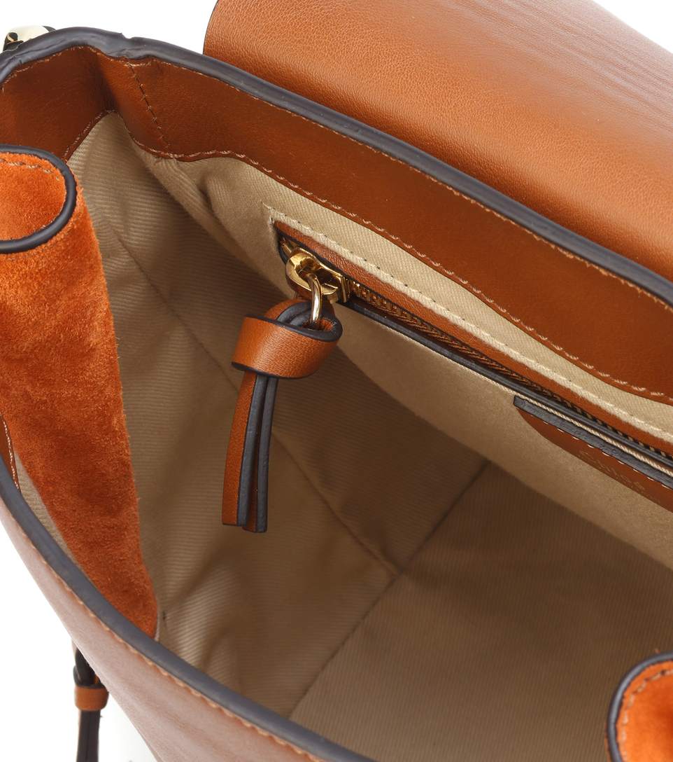 BALO CHLOÉ Faye leather and suede backpack
