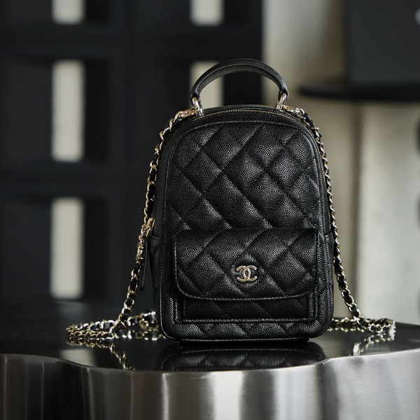 BA LÔ CHANEL 24C CAVIAR HAAS TOP QUALITY MÀU ĐEN