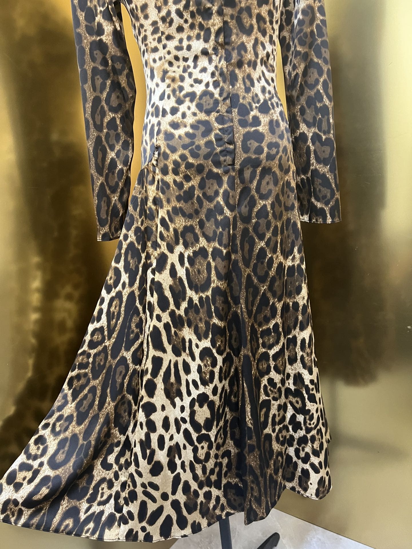 VÁY DOLCE & GABBANA Leopard Print Party Long Dress High Classy