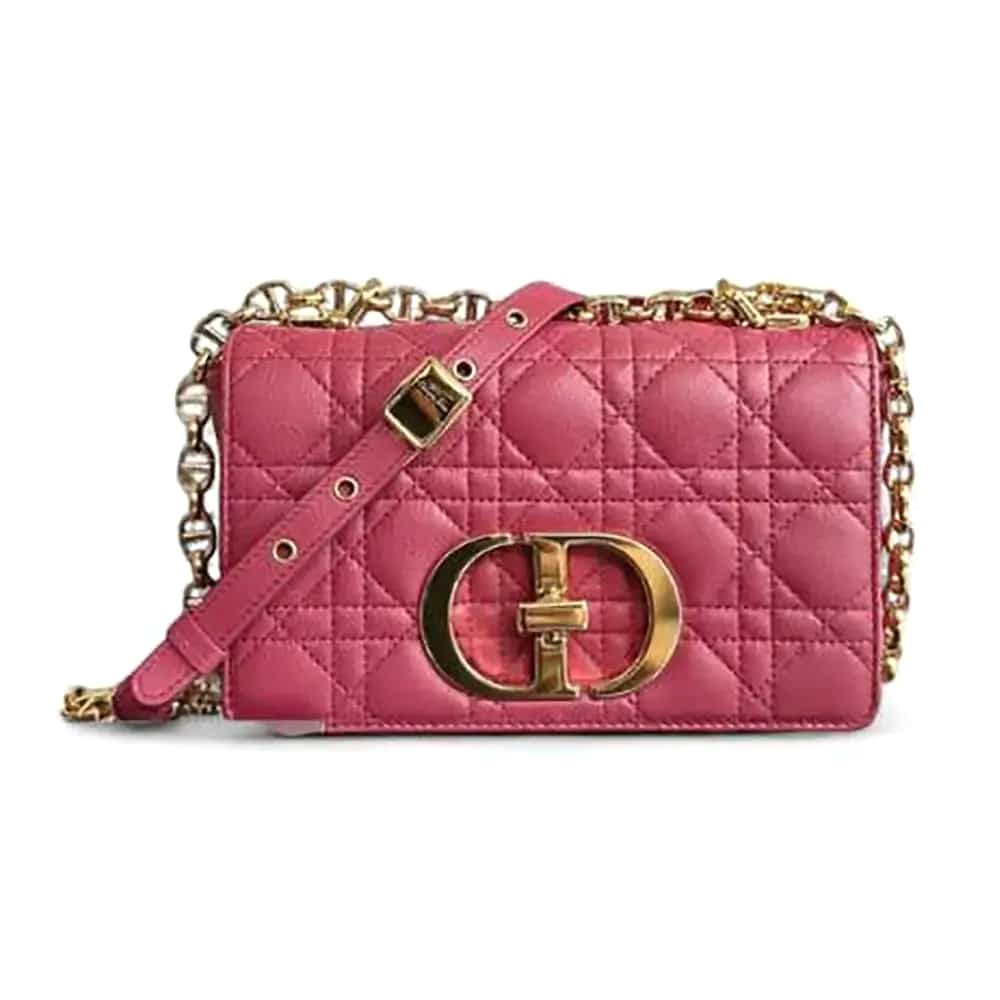 TÚI Dior Dior Caro nhỏ cho nữ Dior Rose Supple Cannage Calfskin