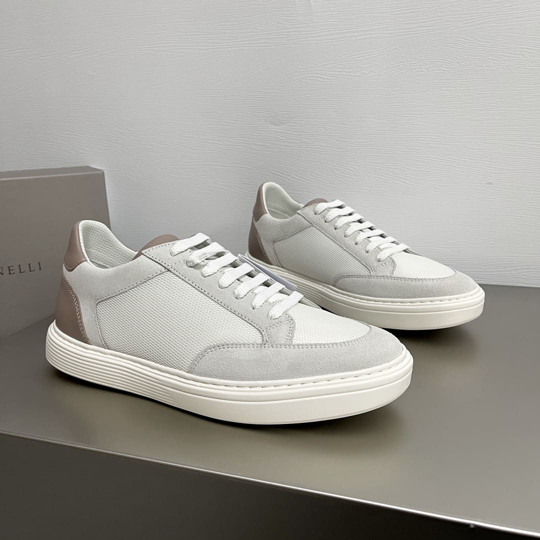GIÀY BRUNELLO CUCINELLI SNEAKERS LOW TOP SHOES AAA DA BÊ KẾT HỢP DA LỘN