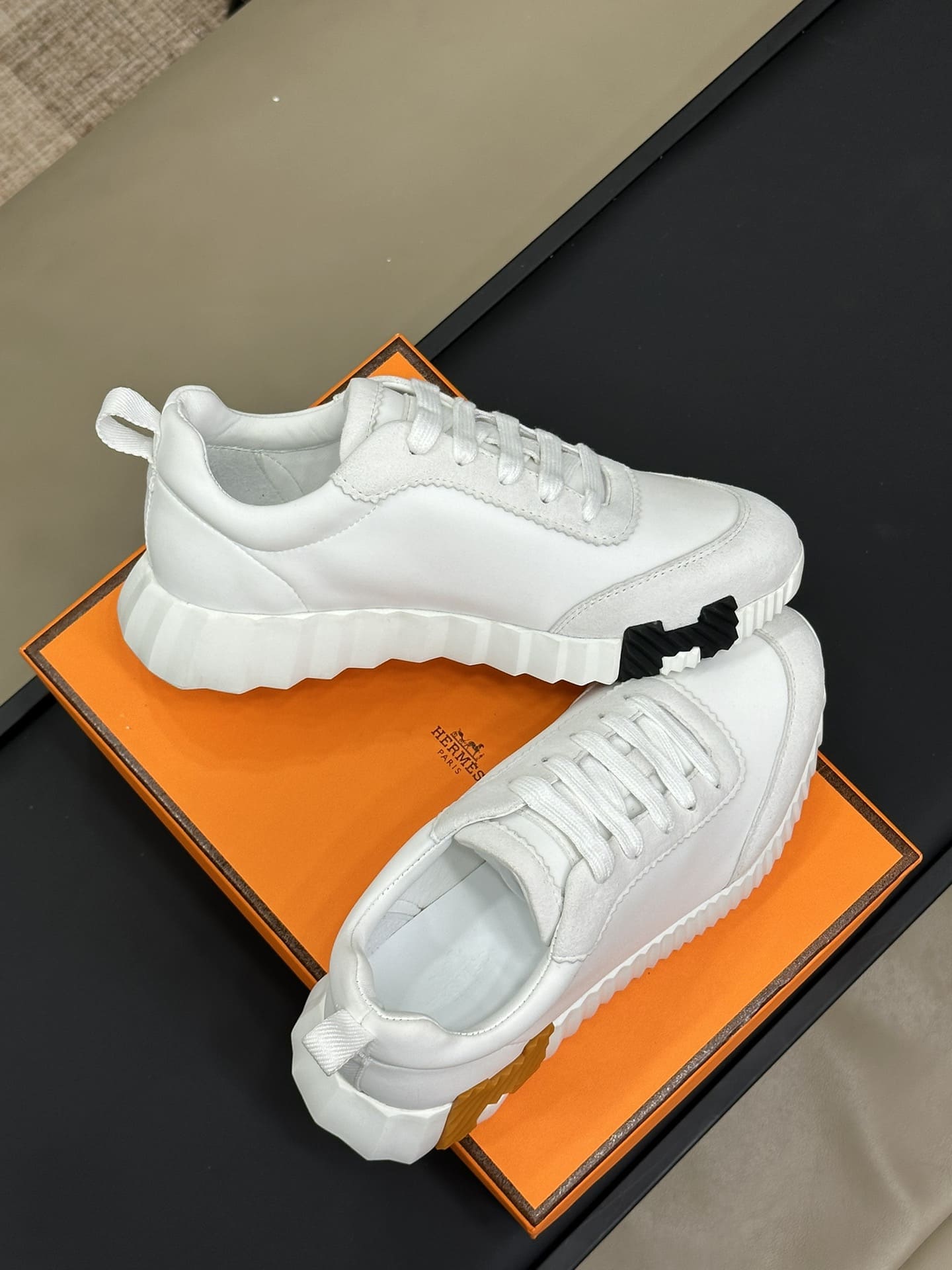 GIÀY HERMES BOUNCING SNEAKER LOW SPORTS WHITE