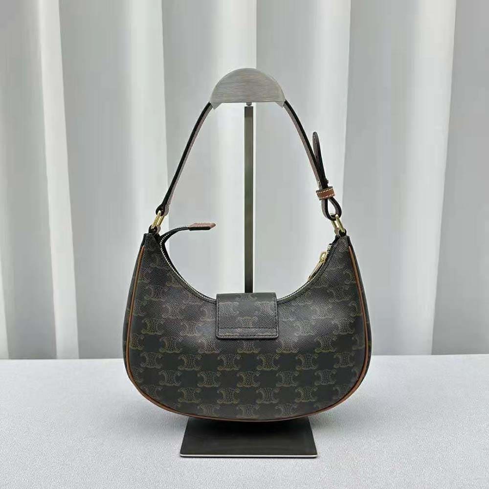 TÚI Celine Women Ava Triomphe Soft Bag in Triomphe Canvas and Calfskin