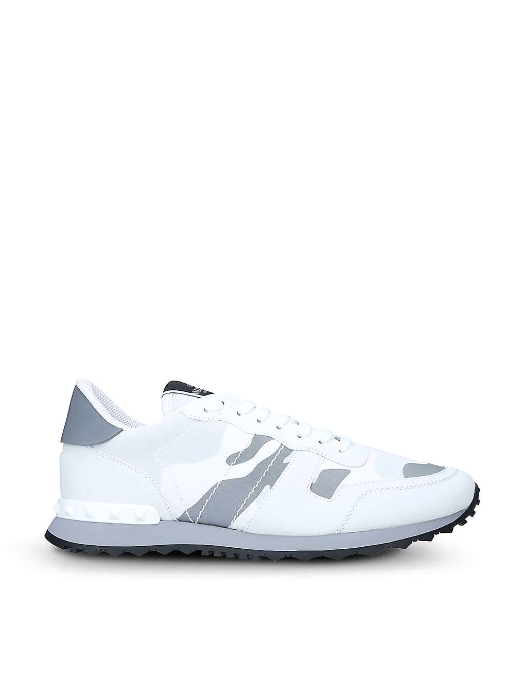 GIÀY VALENTINO GARAVANI Rockrunner camouflage-pattern mesh and leather low-top trainers