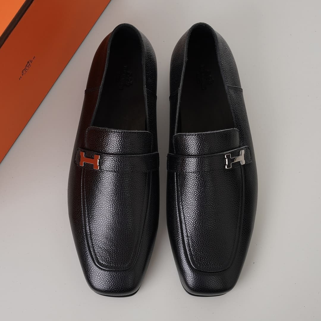 GIÀY HERMES GIOVANNI LOAFER BLACK AAA