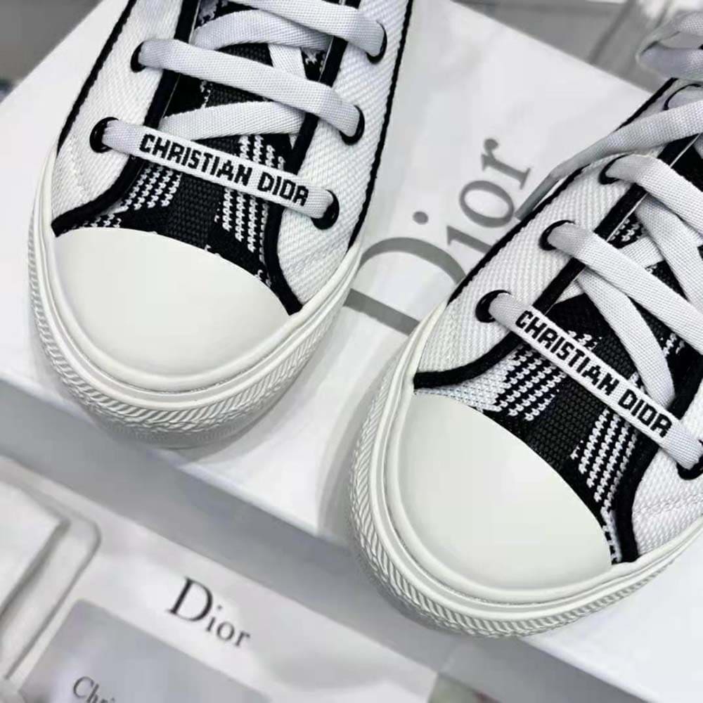 GIÀY Dior Women Walk’N’Dior Sneaker Black and White Check’n’Dior Technical Mesh