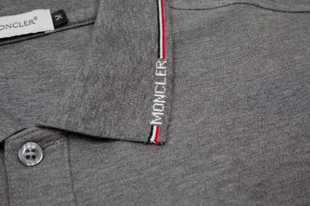 ÁO MONCLER Collar Logo Polo-Shirt
