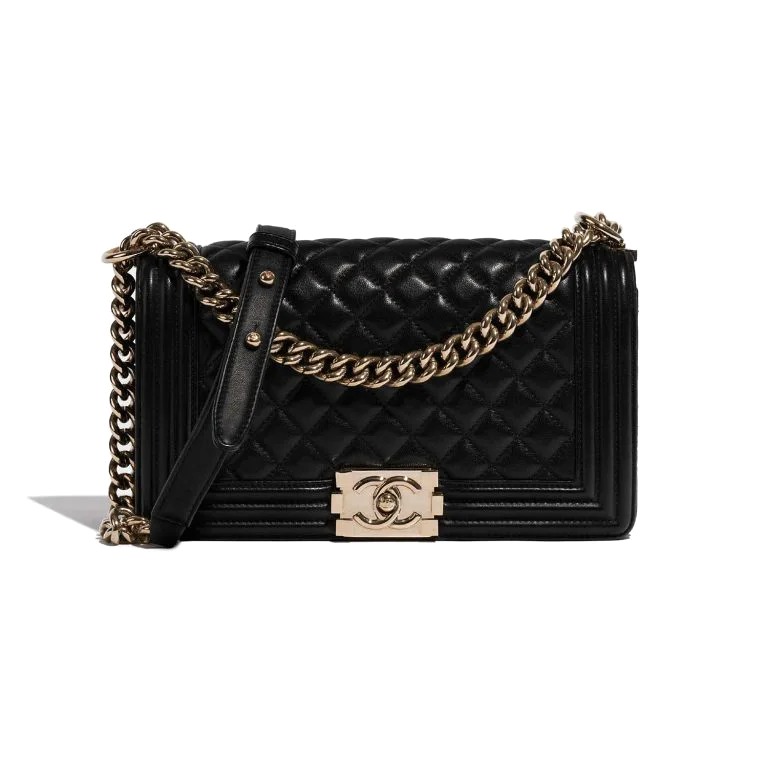 TÚI Chanel Boy Medium Lamb Black