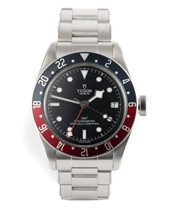Đồng hồ Tudor Black Bay GMT Pepsi mặt số màu đen