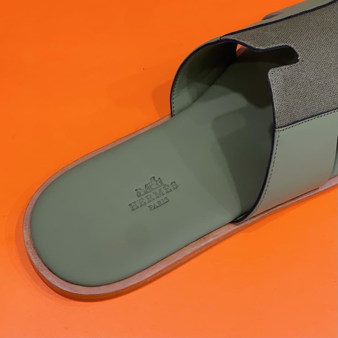 DÉP HERMES IZMIR MILITARY GREEN H SANDAL AAA