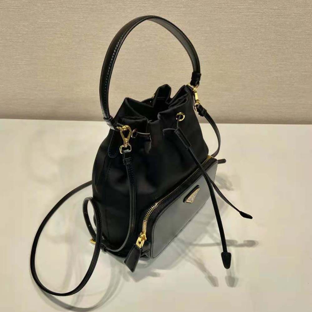 TÚI Prada Women Re-Nylon and Brushed Leather Bag-Black