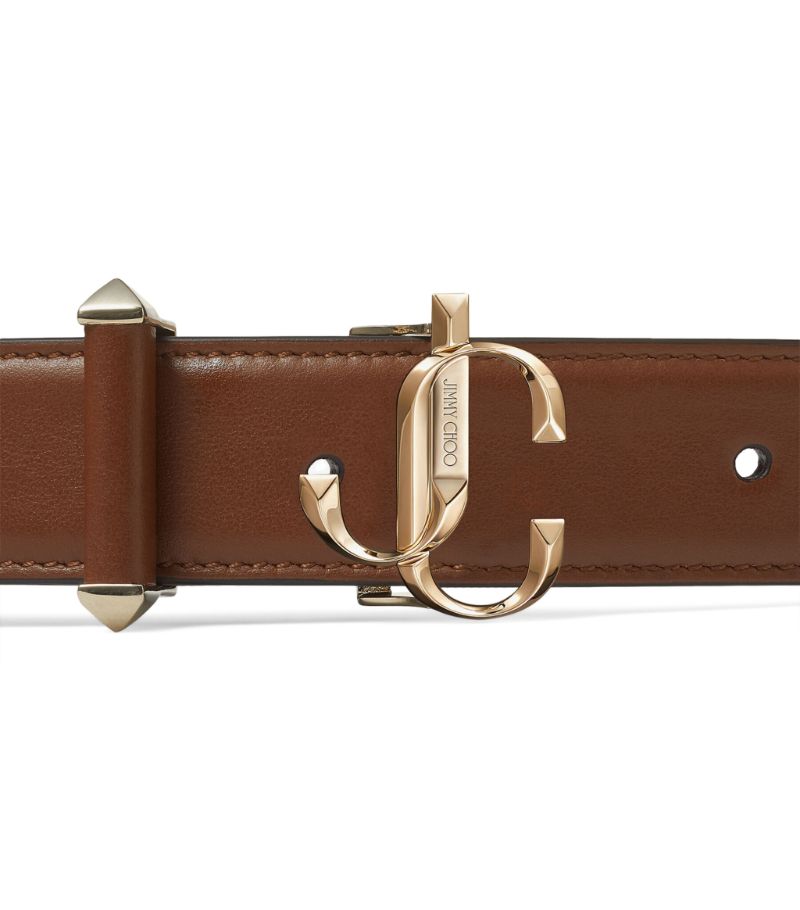 DÂY LƯNG JIMMY CHOO  Leather JC Logo Belt 3CM