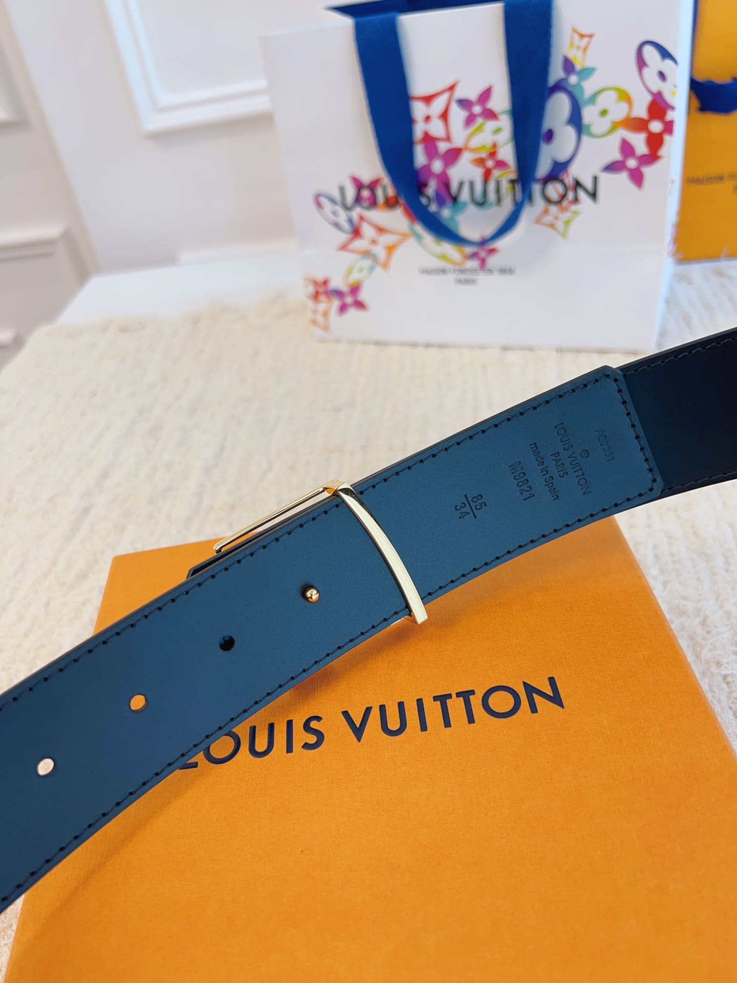 DÂY LƯNG LOUIS VUITTON BROWN MONOGRAM LEATHER Khóa vàng