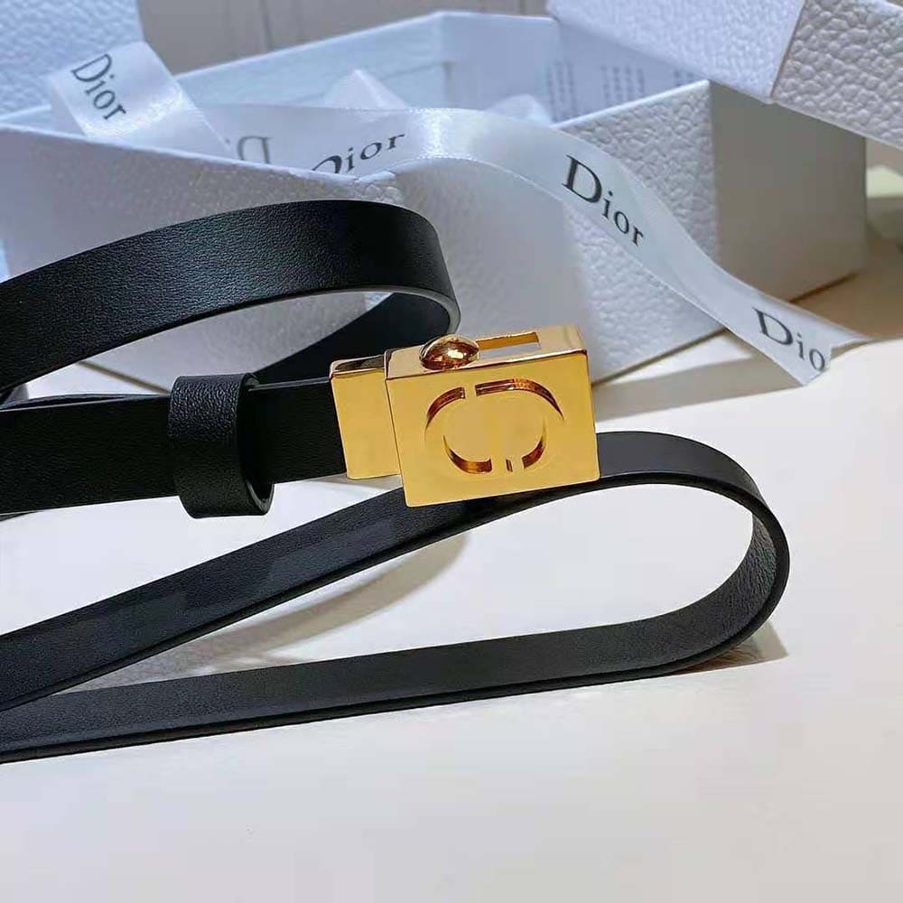 DÂY LƯNG Dior Women Diorpolytechnique Belt Black Smooth Calfskin-17 MM