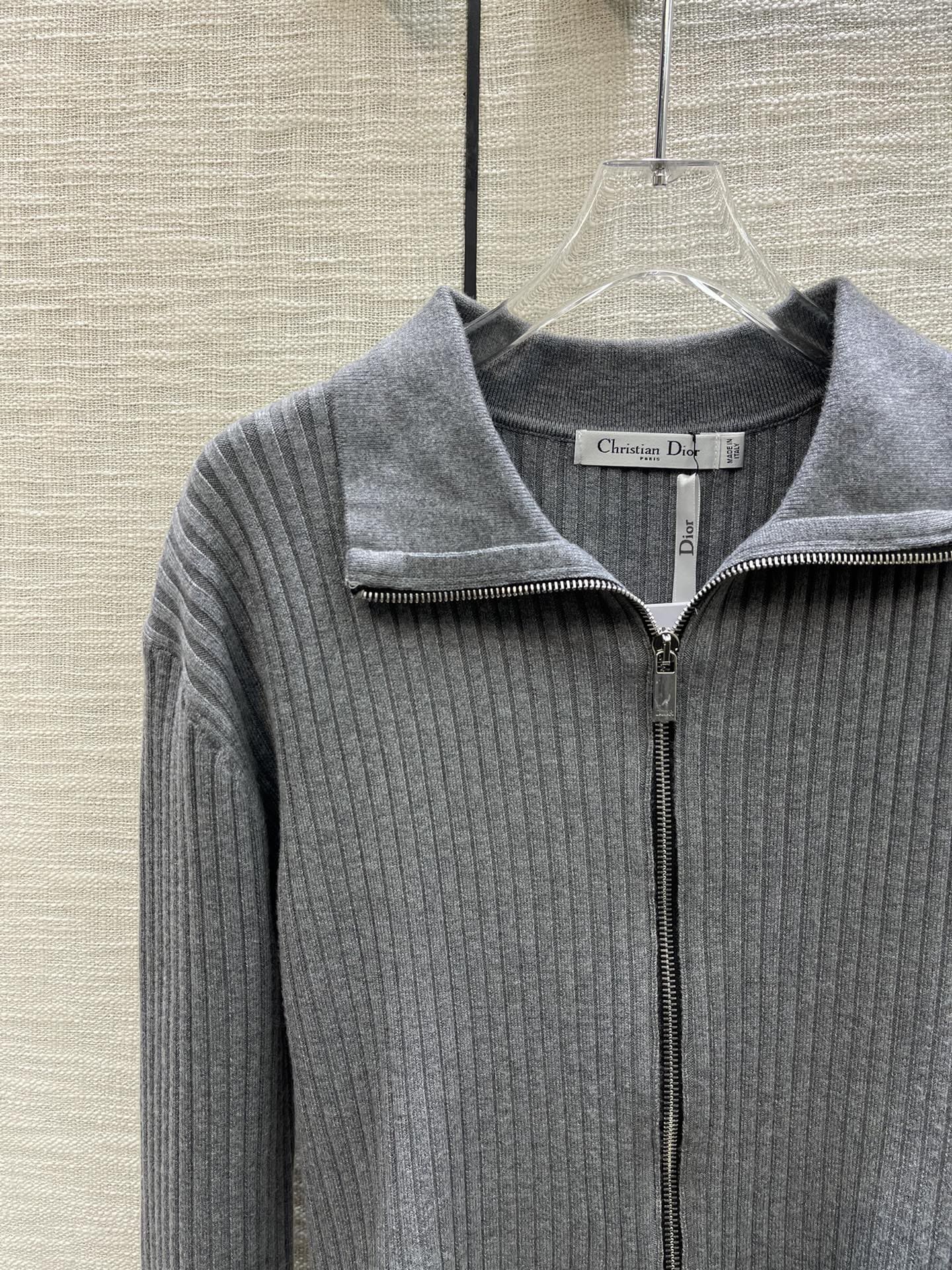 ÁO DIOR Cardigan Gray Sweater