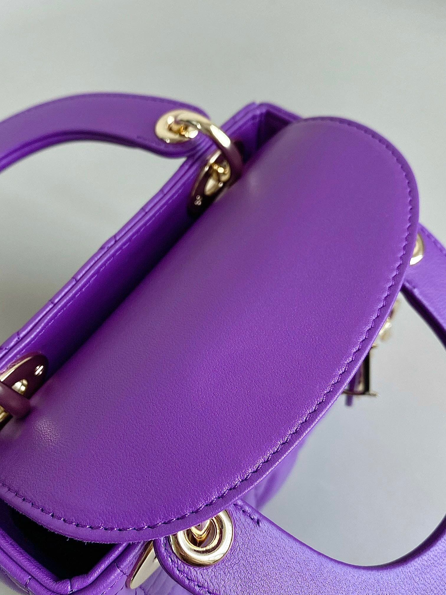 TÚI CHRISTIAN DIOR Lady Dior Bag Purple Cannage Lambskin