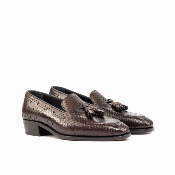 HENDERSON SHOES PERSONALIZATION RUSSO Heel Python Loafers HANDCRAFTED SHOES