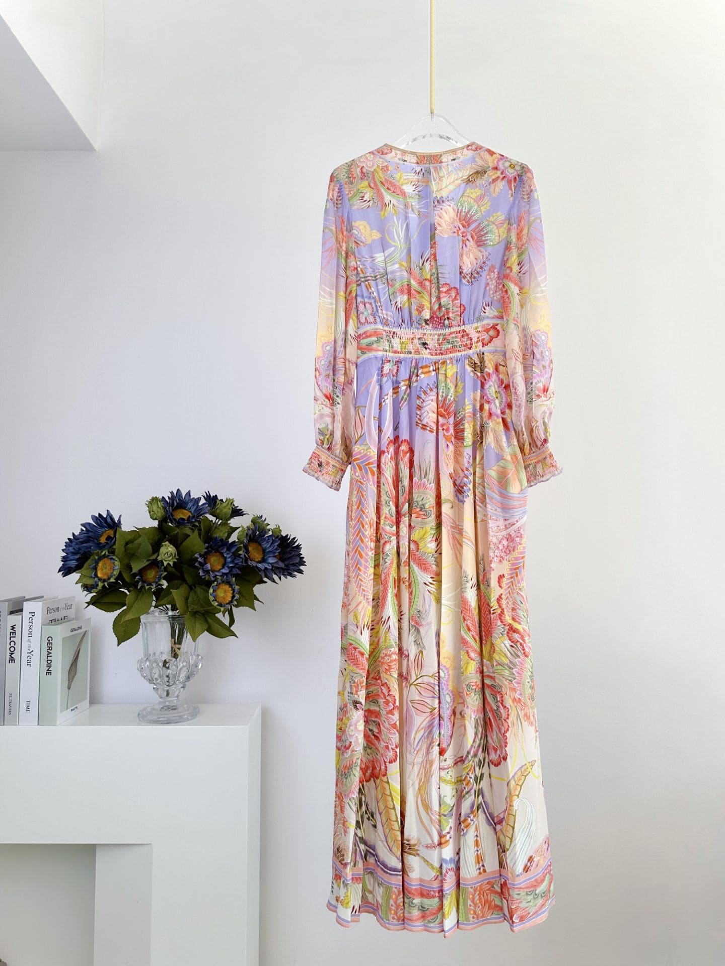 VÁY CAMILLA Silk Embellished V-Neck Maxi Dress High Classy