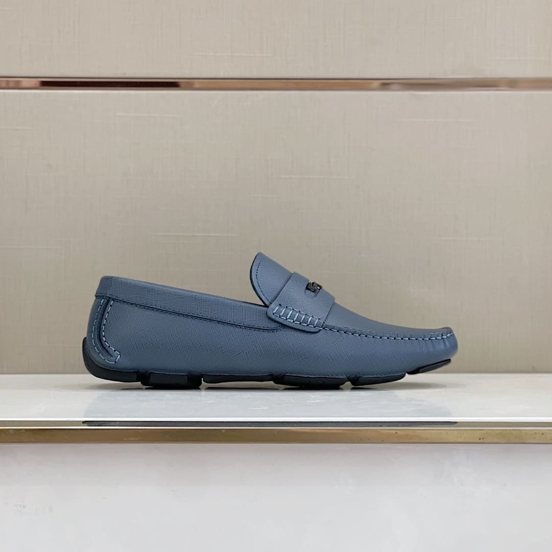 GIÀY SALVATORE FERRAGAMO DRIVING BLUE TOP QUALITY SHOES AAA