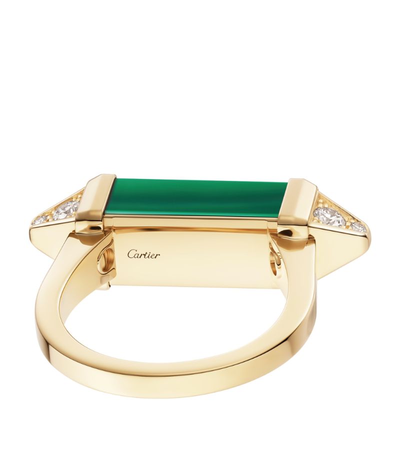 Nhẫn CARTIER Yellow Gold, Diamond and Malachite Les Berlingots de Cartier Ring vàng vàng 18K