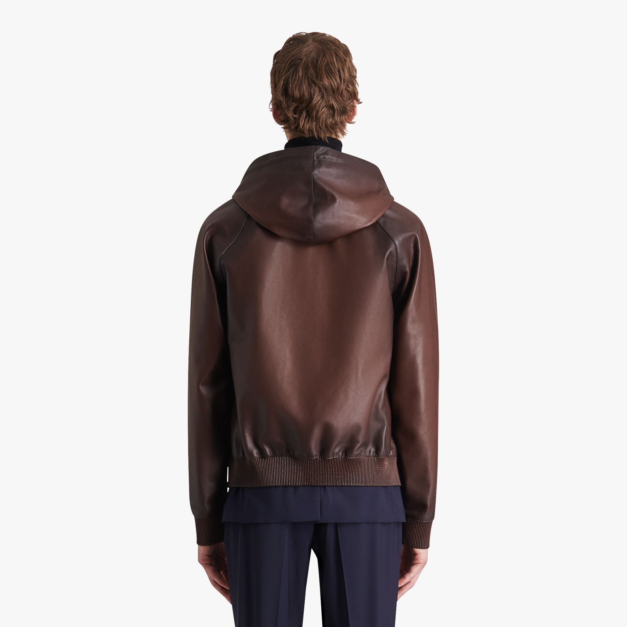 ÁO BERLUTI EBANO leather jacket SS2021