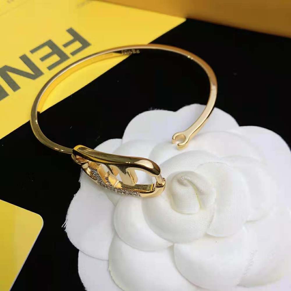 Vòng tay Fendi Women O Lock Bracelet Gold-Colored Bracelet