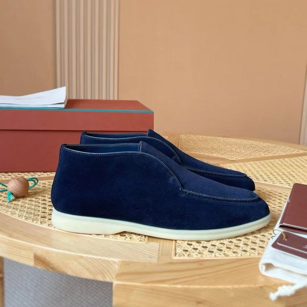 GIÀY LORO PIANA SUEDE LOAFER HIGH TOP QUALITY SHOES AAA