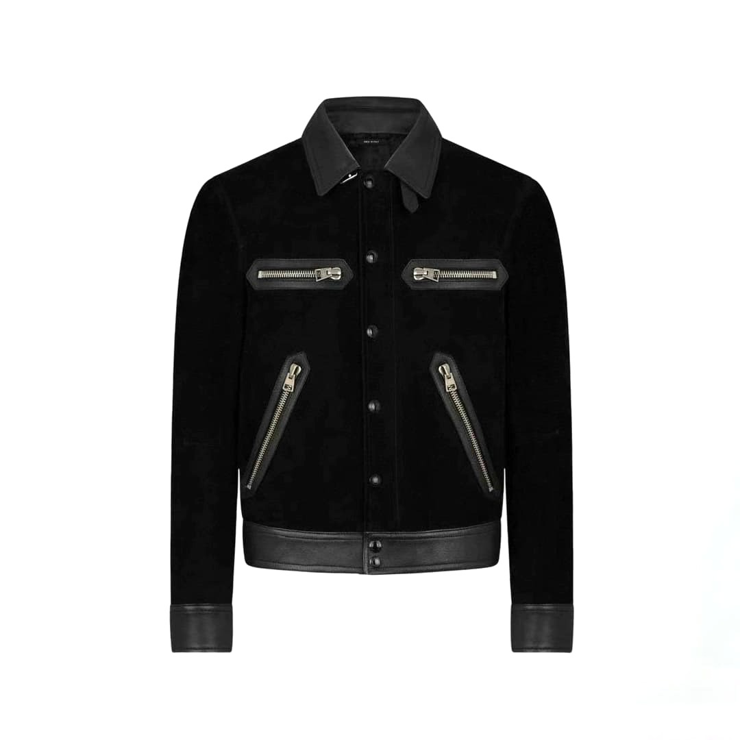 ÁO TOM FORD SUEDE LAMB LEATHER JACKET TOP QUALITY AAA DA CỪU