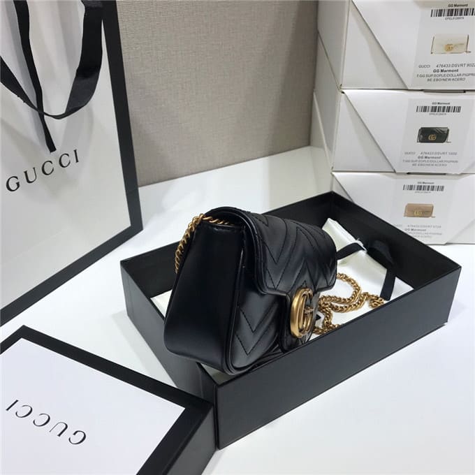 TÚI Gucci GG marmont super mini bag black Top Quality