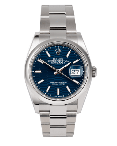 Đồng hồ Rolex Datejust Fluted Motif Blue Dial mặt số màu xanh dương