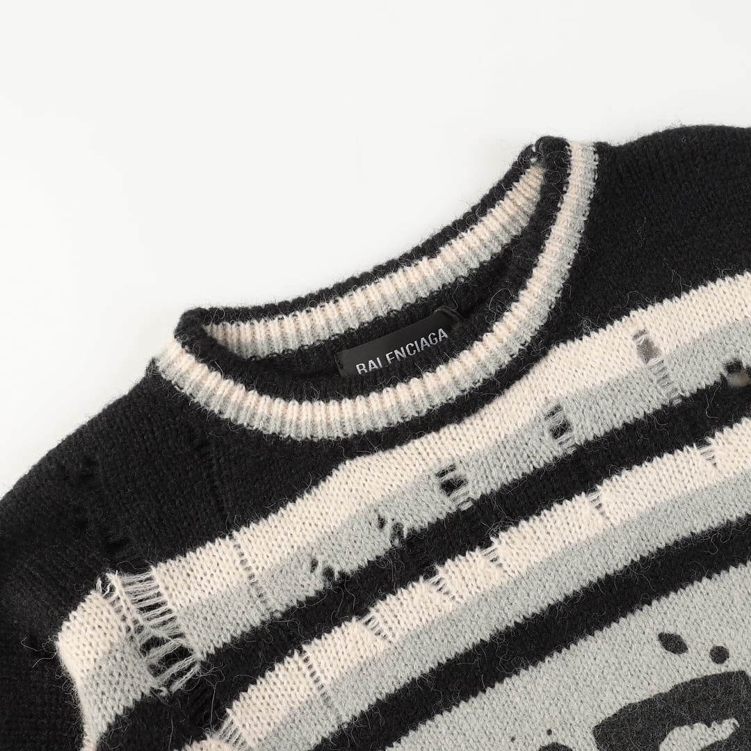 ÁO Balenciaga Multi Color Sewing Sweater Unisex
