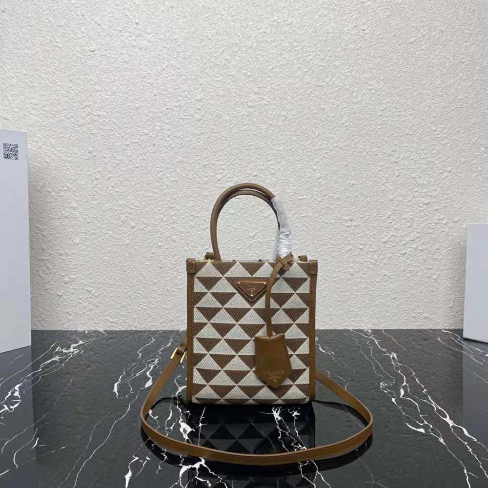 TÚI Prada Wome Small Prada Symbole Jacquard Fabric Micro Bag