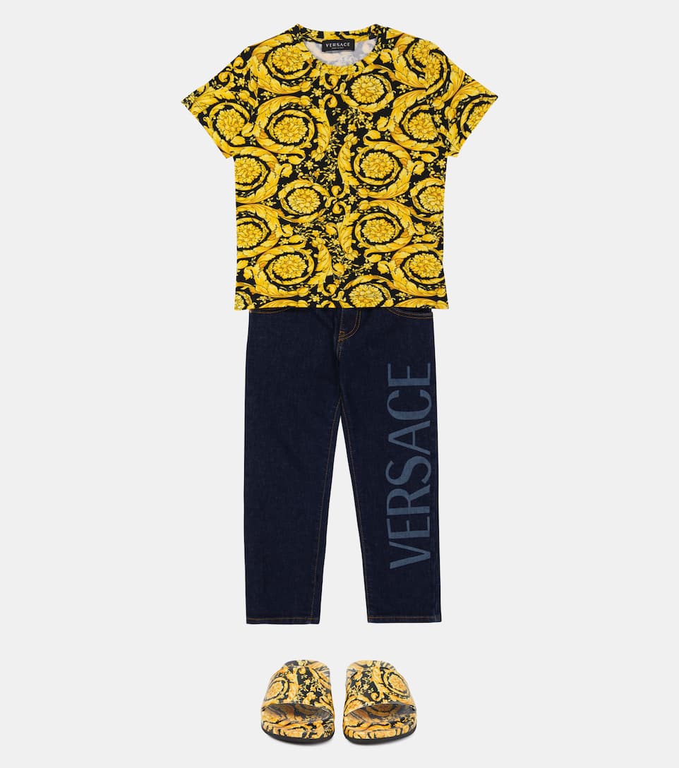 ÁO VERSACE KIDS Printed cotton-blend T-shirt T-shirt 9 -16 years