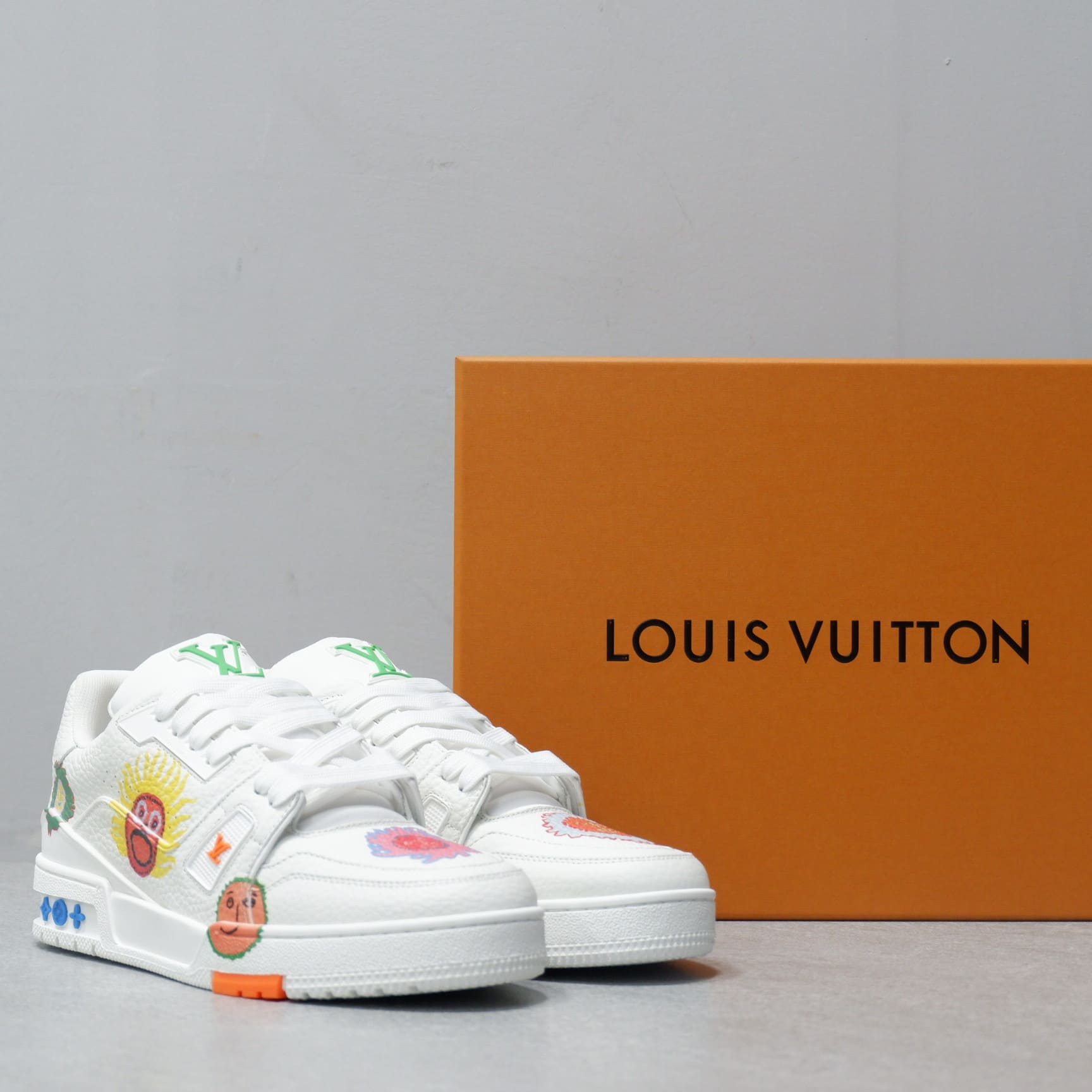 GIÀY LOUIS VUITTON TRAINER HIGH TOP QUALITY SHOES AAA