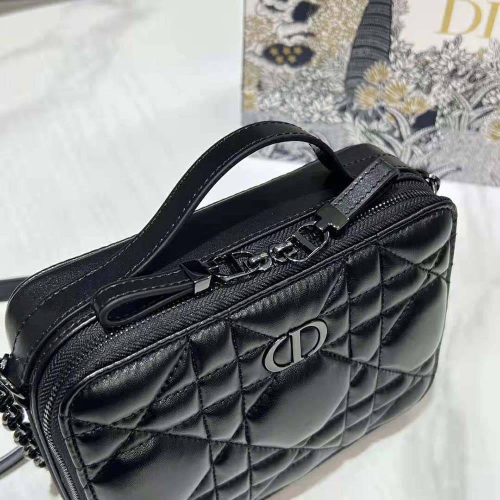 TÚI Dior Women 30 Mmontaigne Box Bag Black Multicolor Dior Oblique Jacquard Top Quality