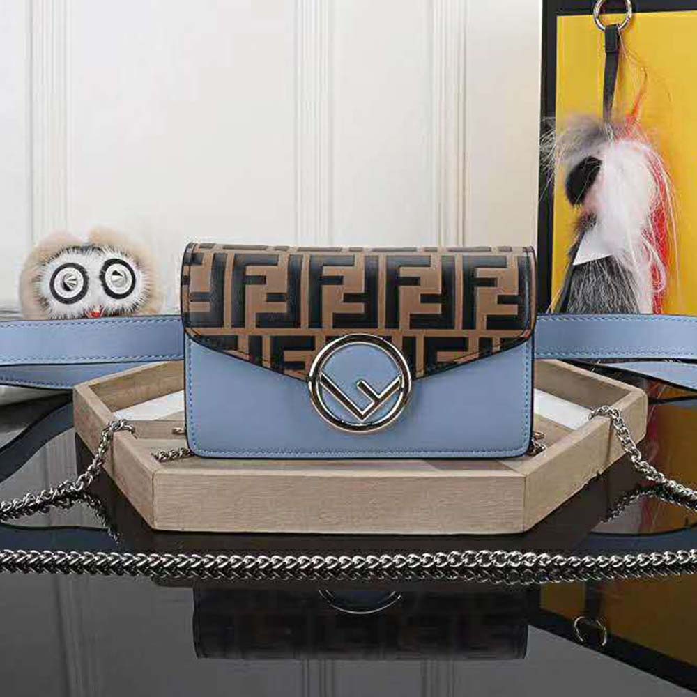 TÚI Fendi Women Belt Bag in Calf Leather-Blue