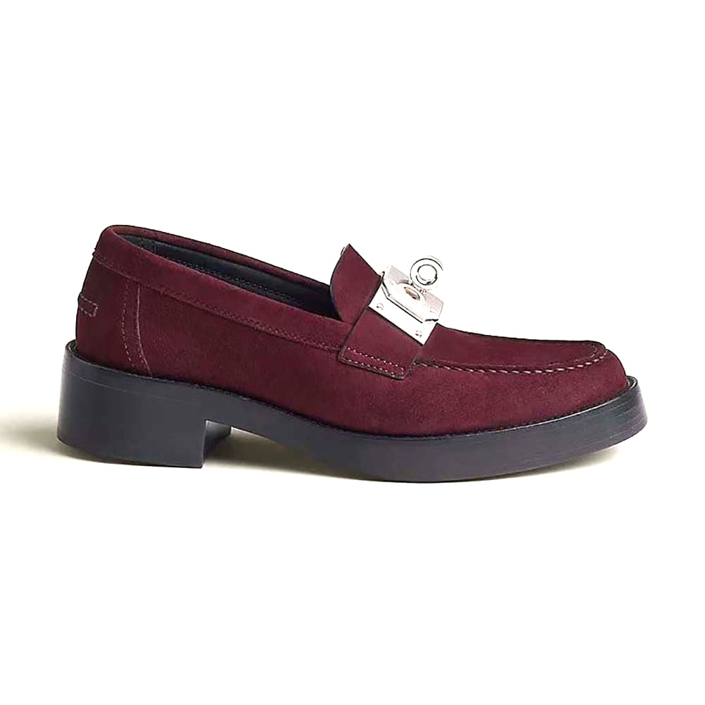 GIÀY HERMES Men Hot Loafer in Goatskin-Red TOP QUALITY SHOES AAA