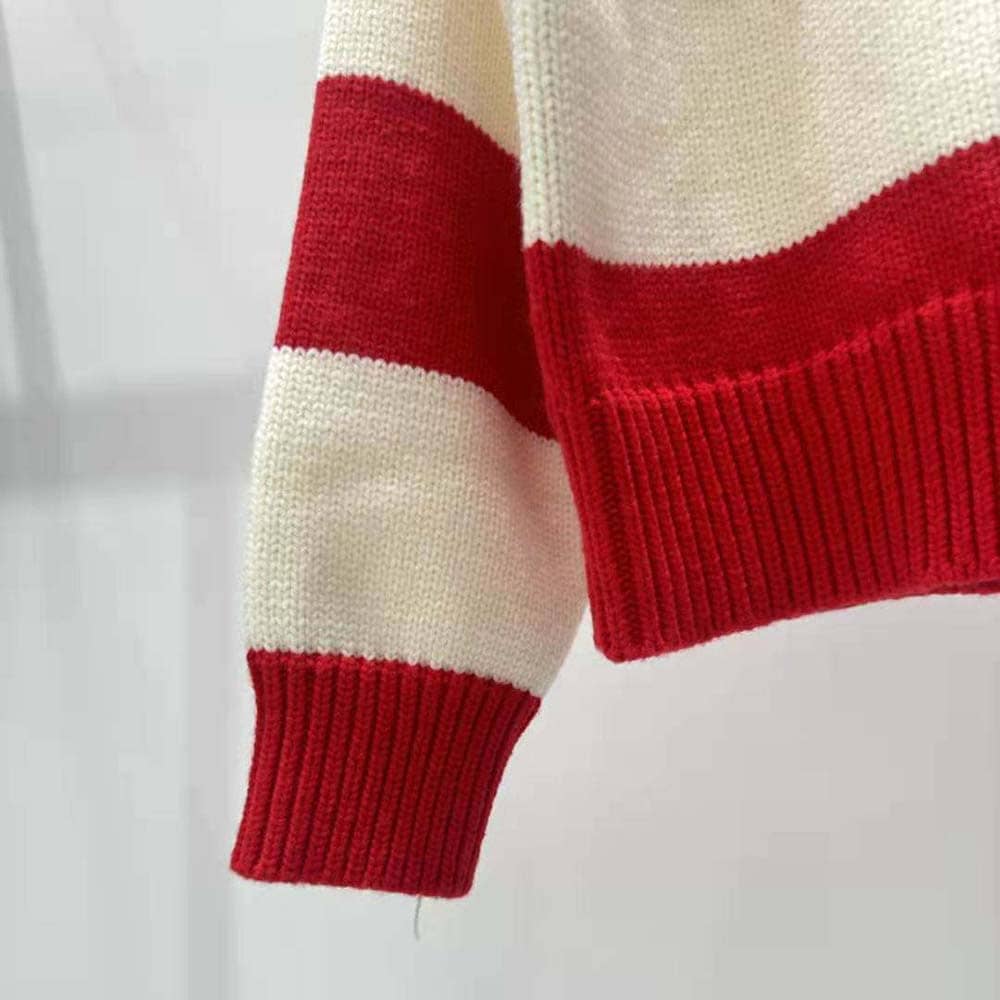 ÁO Celine Men Crew Neck Sweater in Wool Cashmere and Silk-Red