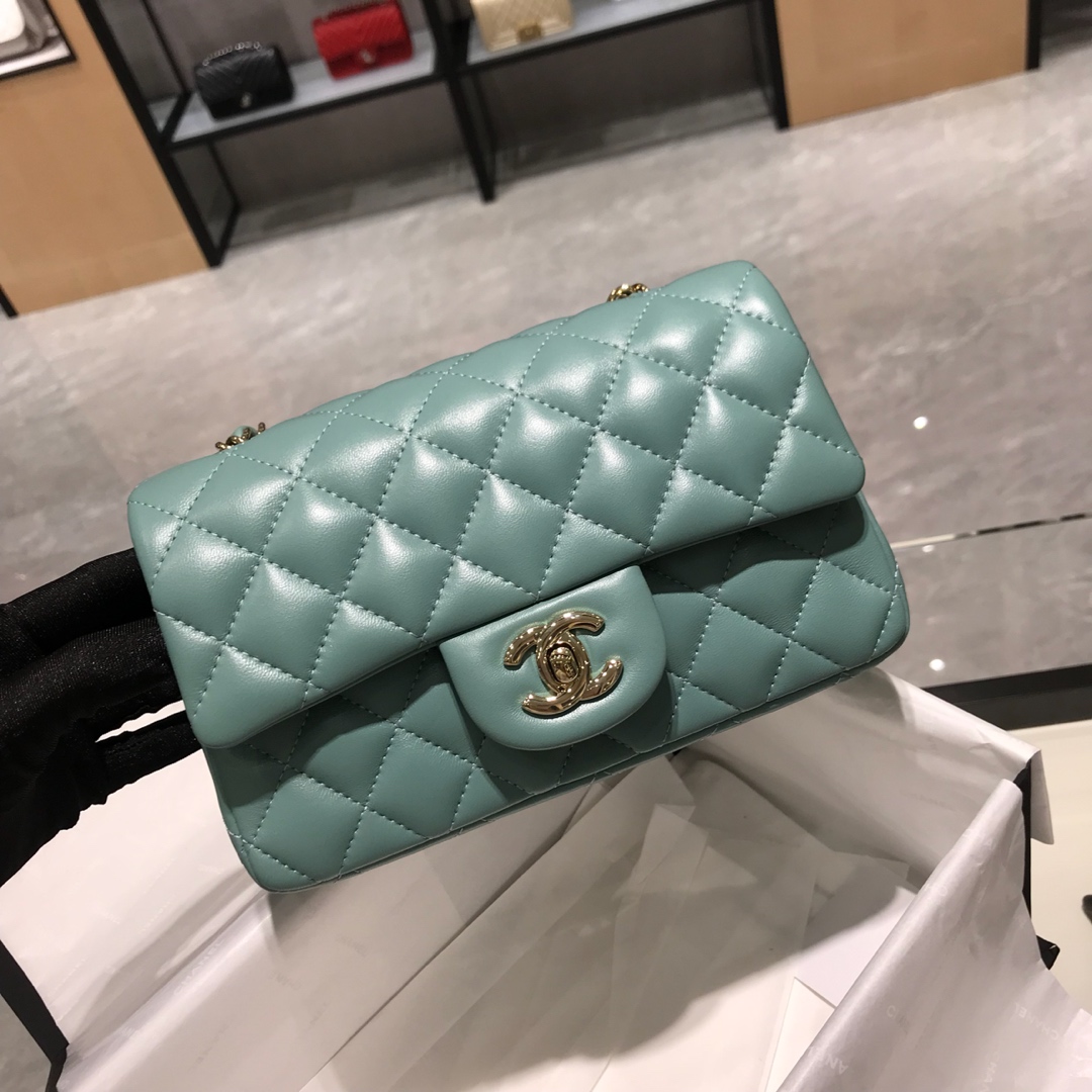 TÚI CHANEL CF 20 LAMBSKIN GREEN DA HAAS 20