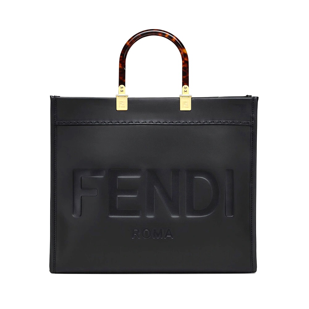 TÚI Fendi Women Sunshine Shopper Leather Shopper-Black