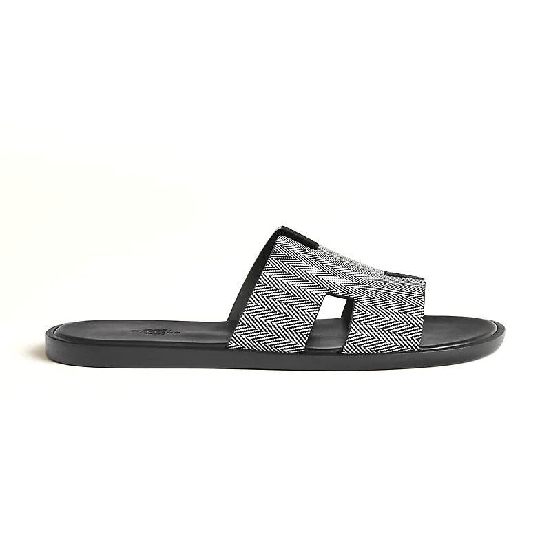 DÉP HERMES IZMIR EPSOM LEATHER Noir Blanc